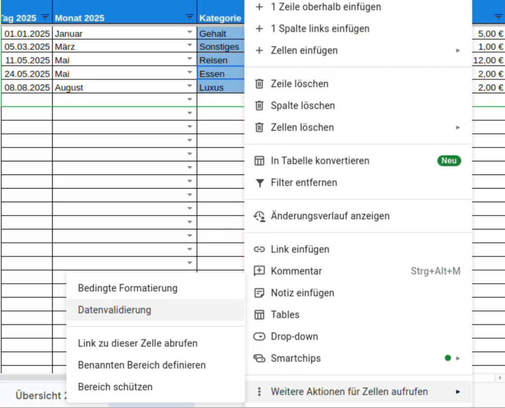 Haushaltsbuch Vorlage Excel 